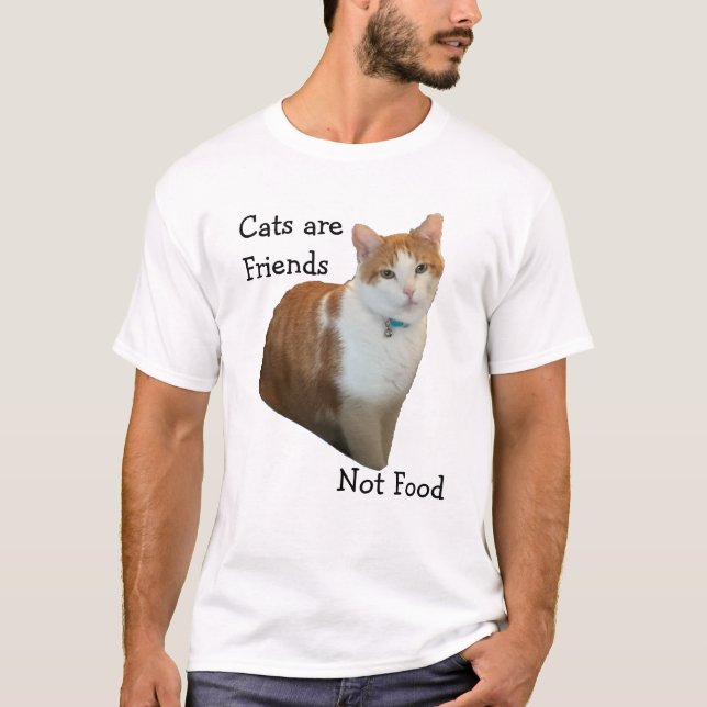 Katzen sind Freunde - keine Nahrung T-Shirt (Vorderseite)