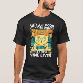 Katzen sind gut in Videospielen T-Shirt