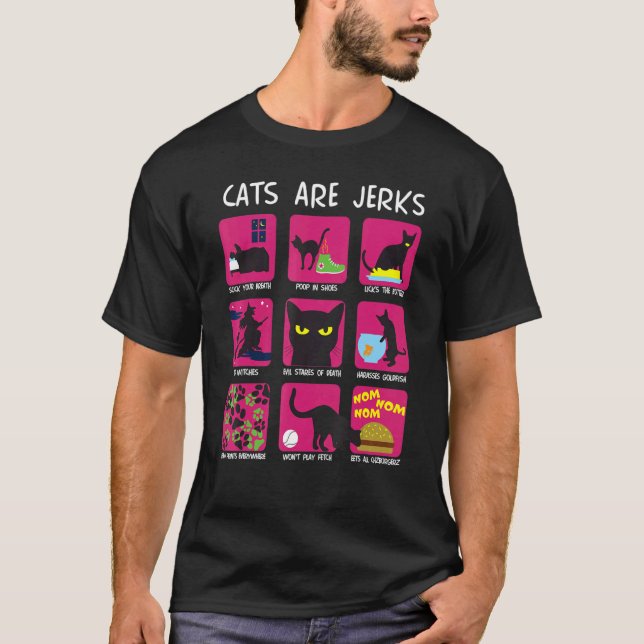 Katzen sind Jerks Kätzchenbesitzer T-Shirt (Vorderseite)