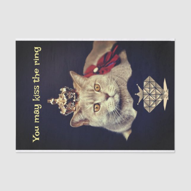 Katzen sind Kings Tissue Paper Seidenpapier (Vorderseite)