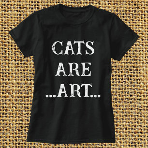 Katzen sind Kunst Lustig Einfach Modern Personalis T-Shirt