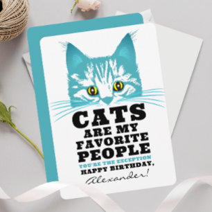 Katzen sind mein Favorit Lustige moderne Party-G Feiertagskarte