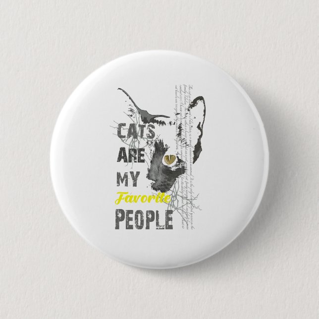 Katzen sind mein Liebling Button (Vorderseite)