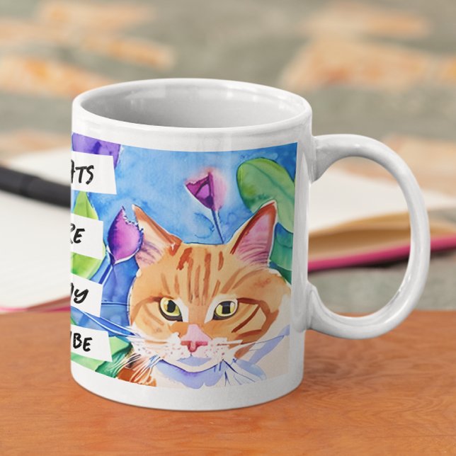 Katzen sind mein Stamm | Orangefarbene Katzen und  Kaffeetasse (Von Creator hochgeladen)