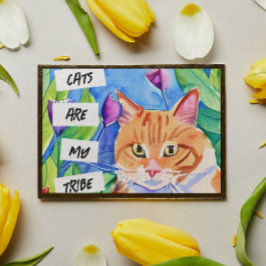 Katzen sind mein Stamm | Orangefarbene Katzen und  Poster