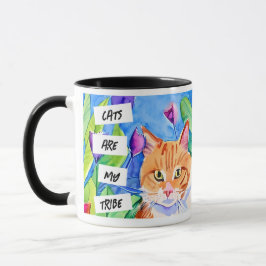 Katzen sind mein Stamm | Orangefarbene Katzen und  Tasse