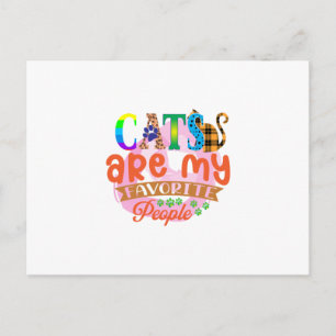 Katzen sind meine Lieblingsmenschen Postkarte