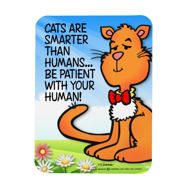 Katzen sind schlauer magnet (Vertikal)