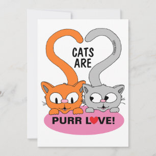 Katzen sind Schnurr Liebe Flachkarte