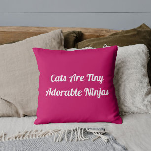 Katzen sind süße Ninjas Personalisiertes Zitat Ros Kissen