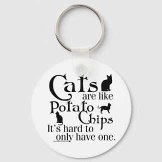 Katzen sind wie Kartoffelchips... Schlüsselanhänger