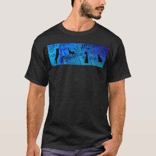 Katzen sind wie Musik: Notenlinien und Gitarren Te T-Shirt