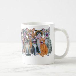 Katzen singen, Katzen herumschleppen um die Tasse
