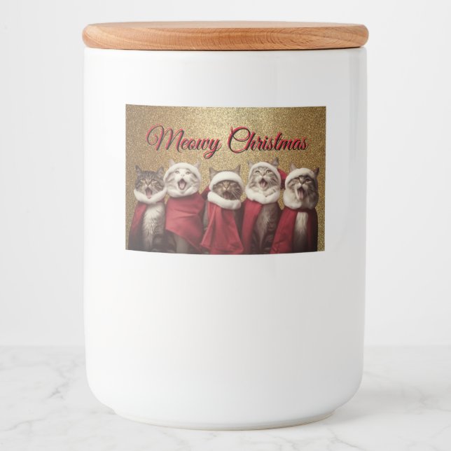 Katzen singen lebensmitteletikett (Vorderseite)