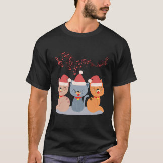 Katzen singen Weihnachtslied T-Shirt