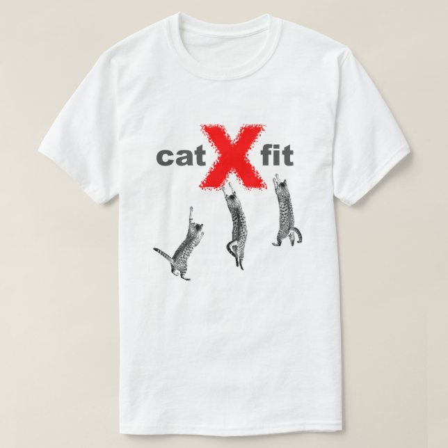 Katzen-Sitz T-Shirt (Design vorne)