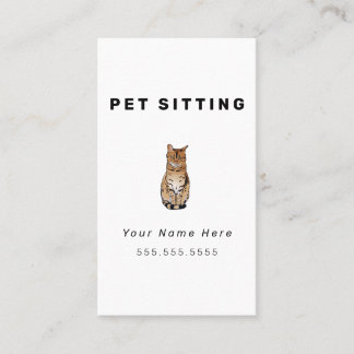 Katzen Sitzkarten Visitenkarte