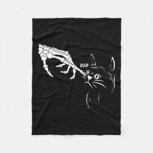 Katzen Skeleton Hand Boop Halloween Katzen Lover P Fleecedecke