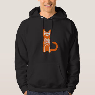 Katzen Skelett Grusel Halloween T Trick Or Treat S Hoodie