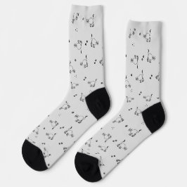 Katzen-Socken mit Linienkunst-Muster von AuthentiK Socken