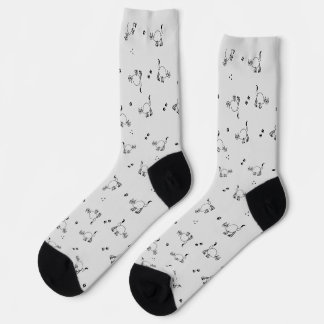 Katzen-Socken mit Linienkunst-Muster von AuthentiK Socken