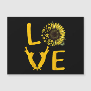 Katzen-Sonnenblumen-Geschenke für Katzenliebhaber, Magnetkarte