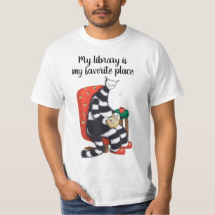 Katzen-Spaß-Bibliothek lesen T-Shirt