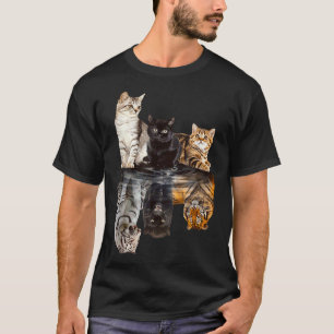 Katzen Spiegelbild Spiegel Tiger-Mutter Muttertag T-Shirt