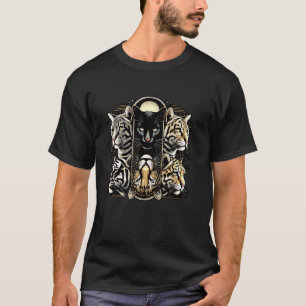 Katzen Spiegelung Puma Gepard Tiger Katzenliebhabe T-Shirt