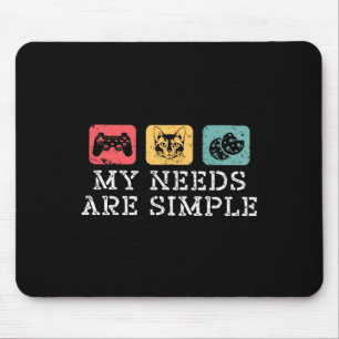 Katzen Spielen Und Kekse Meine Bedürfnisse Sind Ei Mousepad