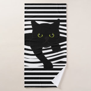 Katzen-Spionier-Handtuch Badehandtuch