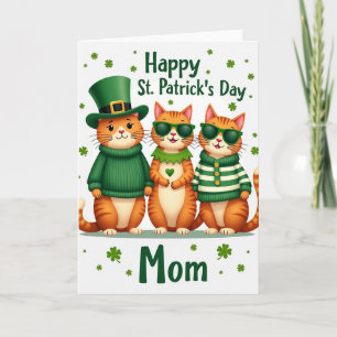 Katzen St. Patricks Tag Mama Karte