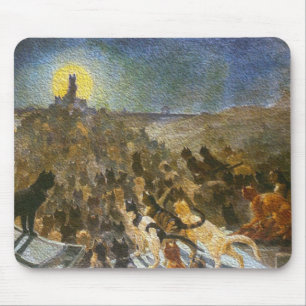 Katzen-Stadt durch Künstler Théophile Steinlen Mousepad