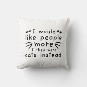 Katzen stattdessen kissen