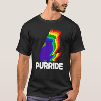 Katzen Stolz Purride Katzen Regenbogen Farbe  Katz T-Shirt