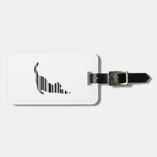 KATZEN-STRECKCODE Tier-Barcode-Muster Gepäckanhänger (Vorderseite horizontal)