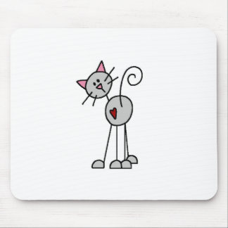 Katzen-Strichmännchen Mousepad