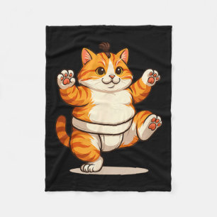 Katzen Sumo-Ringen Martial Arts Ringkämpfer-Sumo Fleecedecke