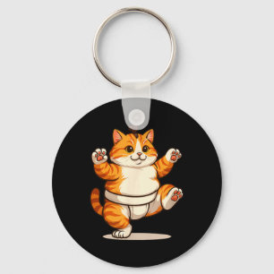 Katzen Sumo-Ringen Martial Arts Ringkämpfer-Sumo Schlüsselanhänger