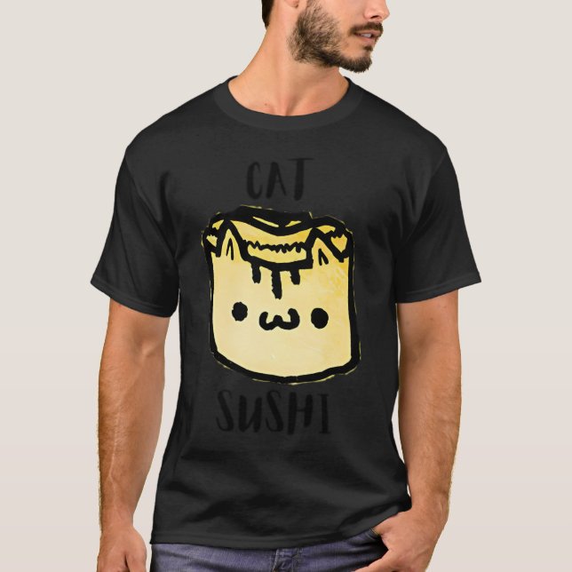 Katzen Sushi T-Shirt (Vorderseite)