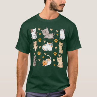 Katzen Süße Katzenliebhaber Katzenbesitzer Viele K T-Shirt