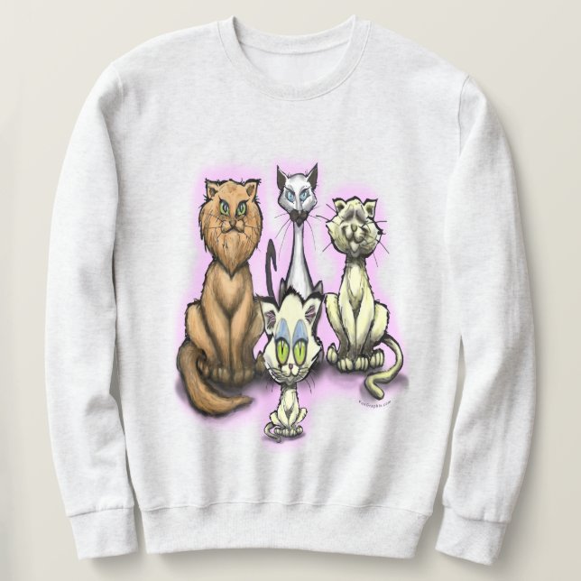 Katzen Sweatshirt (Design vorne)