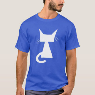 Katzen-Symbol Tier Haustier Umriss Junge T-Shirt