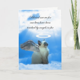 Katzen Sympathy Card, Engel Kitty, Cat Loss Karte
