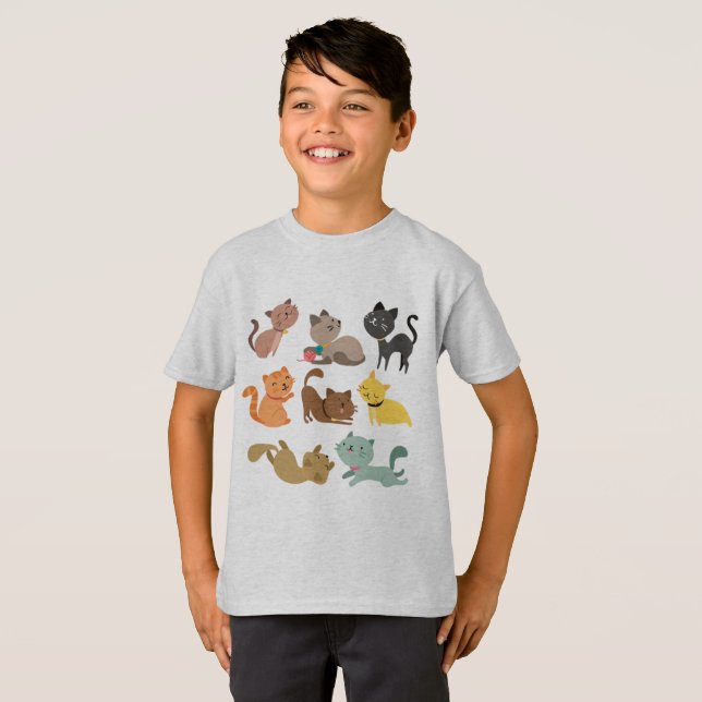 Katzen T-Shirt (Vorne ganz)