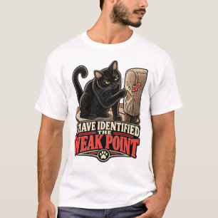 Katzen T-Shirt - Ich habe den Schwachpunkt identif