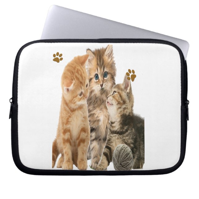 Katzen T - Shirt Laptopschutzhülle (Vorderseite)