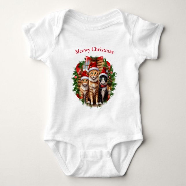 Katzen T - Shirt Weihnachten (Vorderseite)
