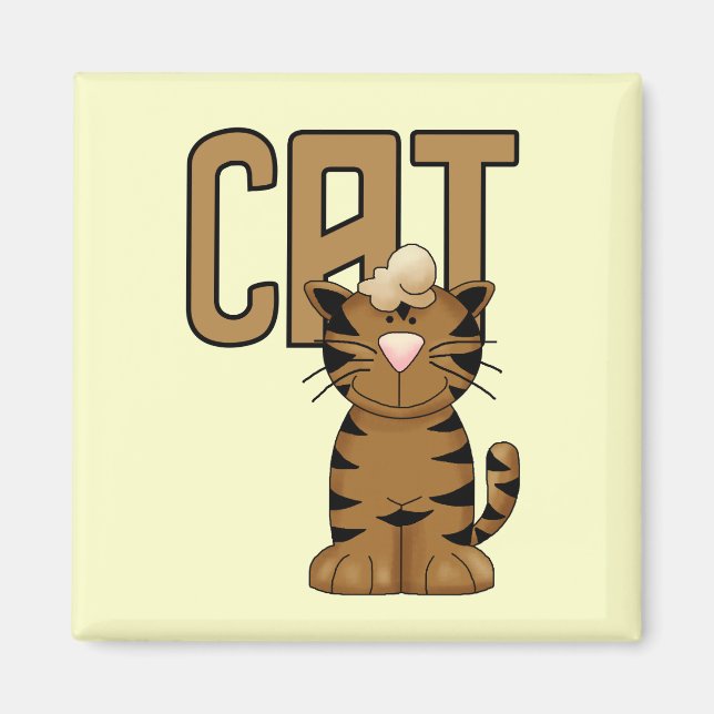 Katzen-T-Shirts und Geschenke Magnet (Vorne)