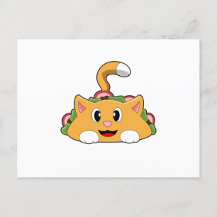 Katzen-Taco Postkarte